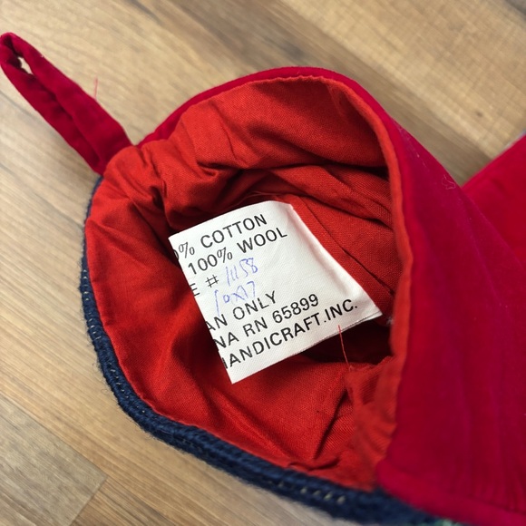 Imperial Elegance Angel Harp Needlepoint Christmas Stocking Holiday Vintage - Picture 4 of 7